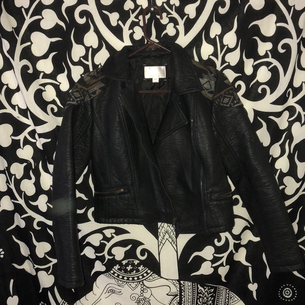 Black leather jacket
